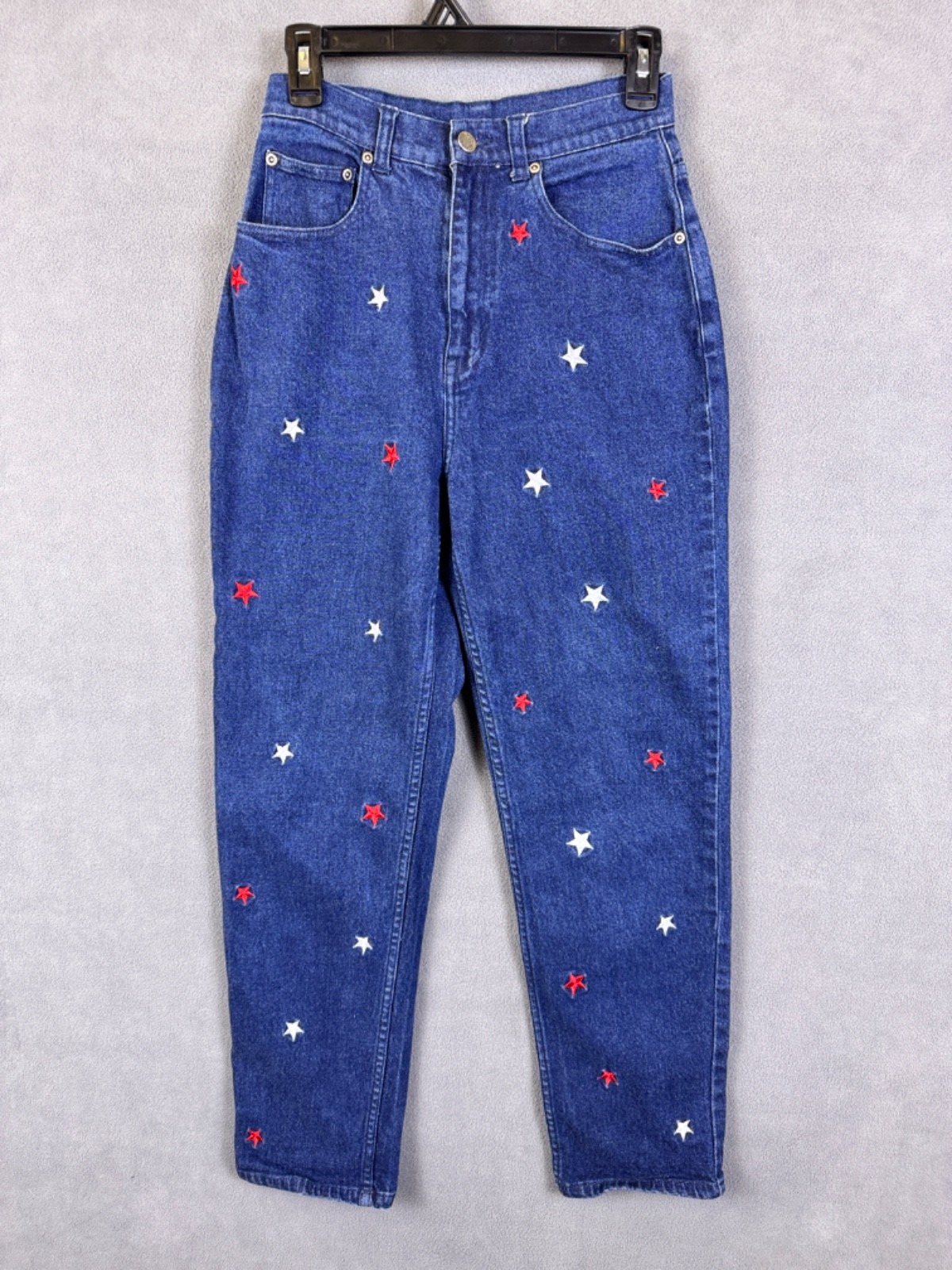Quacker Factory Jeans Womens 6 July 4th Patriotic Dark Denim Star Dream Excell