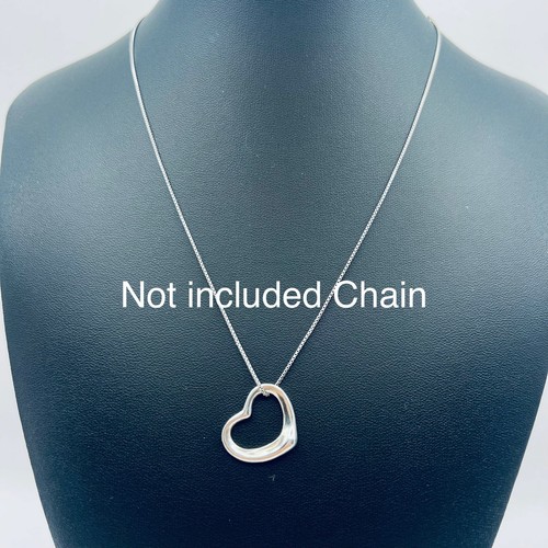 Tiffany & Co. Auténtico corazón abierto solo superior collar colgante de plat... - Imagen 8 de 11