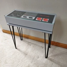 Nintendo Game Table Custom Made Retro Video Gamer Table Working Controller NES