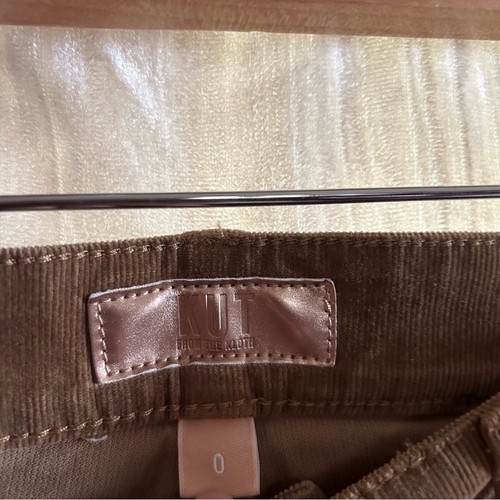 Kut from the Kloth Karen Baby Bootcut Corduroy Pants Cognac Tan Beige NWT Size 0 - Picture 4 of 8