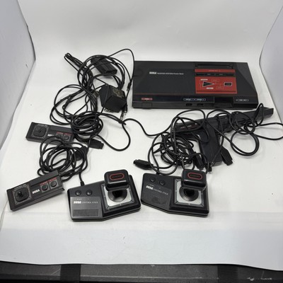 Sega Master System Console Tested Working 2x Pad Control Stick AV + Power *Read*