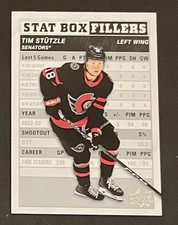 2023-24 UD STAT BOX FILLERS - Tim Stutzle #SB-5 Ottawa Senators