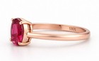 Lab created Ruby Solitaire Ring (1.47 cts) .925 Sterling Silver Rose Tone (NWT) — photo 7