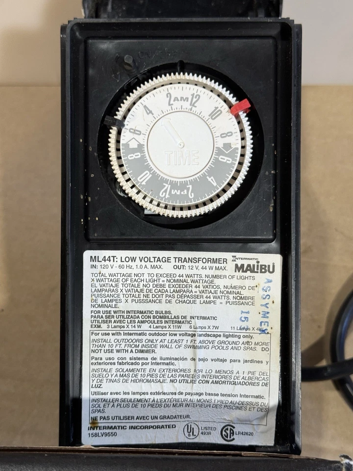 Malibu Intermatic Low Voltage Landscape Lighting Timer Transformer ML88T Tested - Image 4 of 4