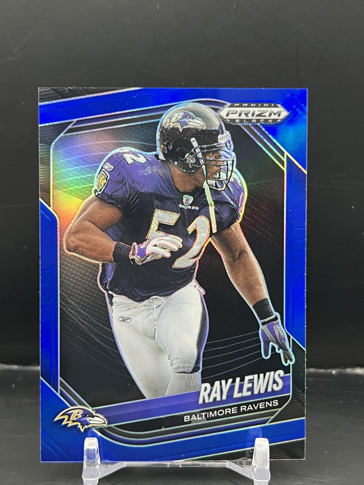 2025 Panini Prizm Black #8 Ray Lewis Prizms Orange #/49 HOF