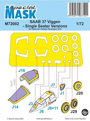 Special Hobby Mask Saab AJS 37 Viggen for SH+Tarangus Kits 1:72 M72002