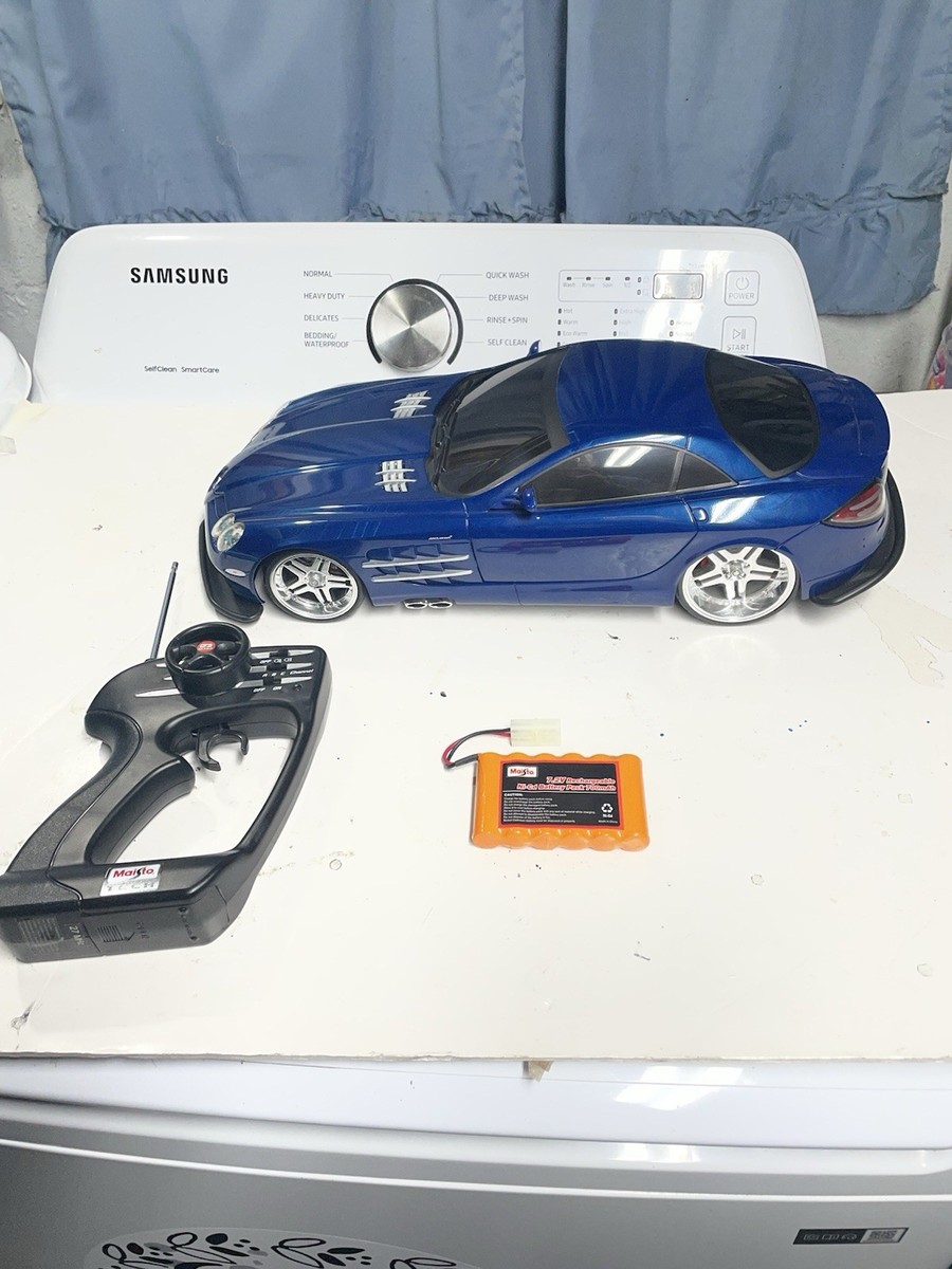 Maisto Tech R/C 1:10 Mercedes SLR Mclaren Blue- Used Great