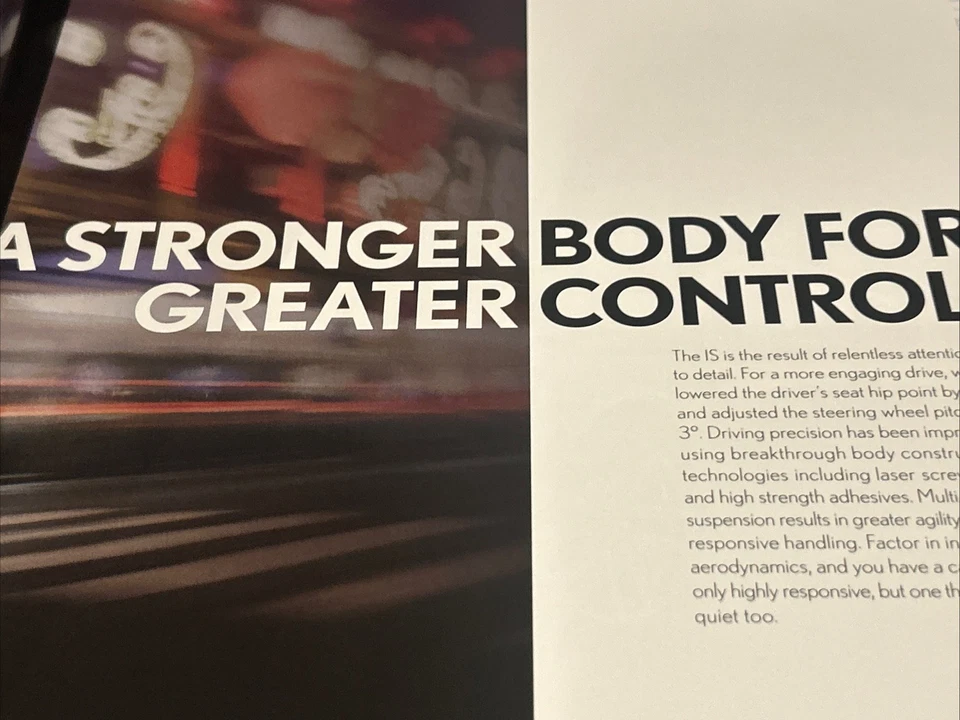 The Lexus IS Range Car Sales Info Brochure Frameable May 2015 - Image 3 of 4