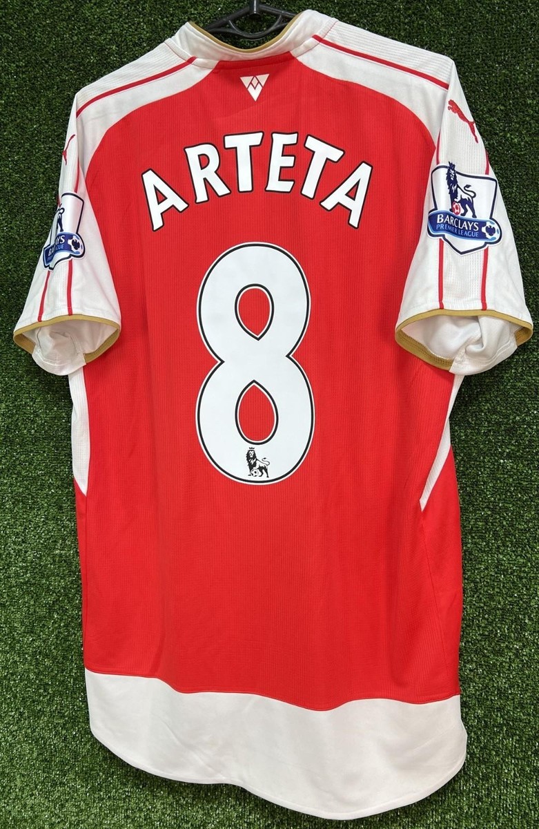  Arsenal FC ユニフォーム オーセンティック　2XL MEN'S FC ARSENAL 2015/2016 MIKEL ARTETA #8 SOCCER FOOTBALL SHIRT