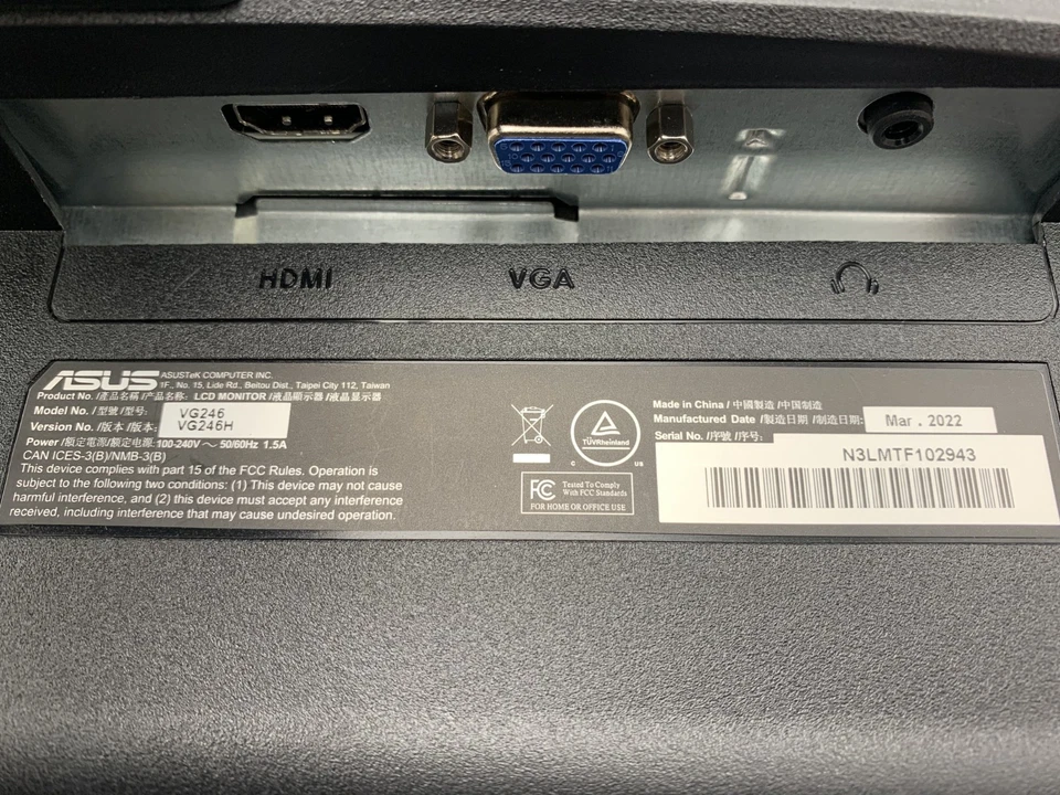 ASUS VG246H 23.8" Full HD Gaming LCD Monitor - Image 2 of 3