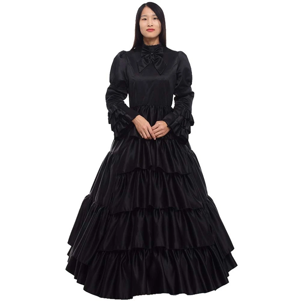 GRACEART Women Victorian Rococo Dress Gothic Ball Gown Costumes (Dress & Hoop... - Image 3 of 4