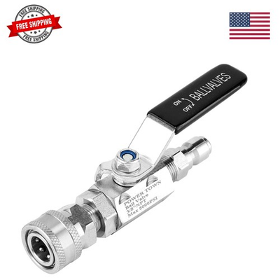 #ad Ball Valve Pressure Washer 3 8 Inch Quick Connect 5000 PSI Shut Off Valve f... $46.74
