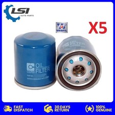 5 x Wesfil WZ386 Oil Filter for Toyota Corolla Prius Rav4 Yaris Cross Ref:Z386