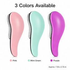 Detangling Hair Brush Soft Bristle Wet Dry Massage Comb 3 Colors