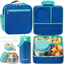 Fimibuke Kids Bento Lunch Box, Leakproof Toddler Bento Box with 8.5 OZ Insula...