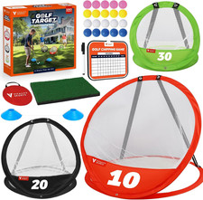 Golf Chipping Net, 3PCS Pop-Up Golf Practice Net for Backyard, Indoor Outdoor