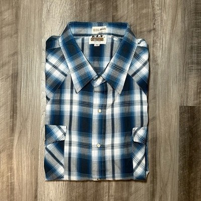 ELY Cattleman Western Big Man Long Sleeve Pearl Snap - 3XB