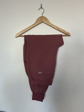 Figs Men  s Mauve Jogger Pants Solid Logo Accents Regular Size S