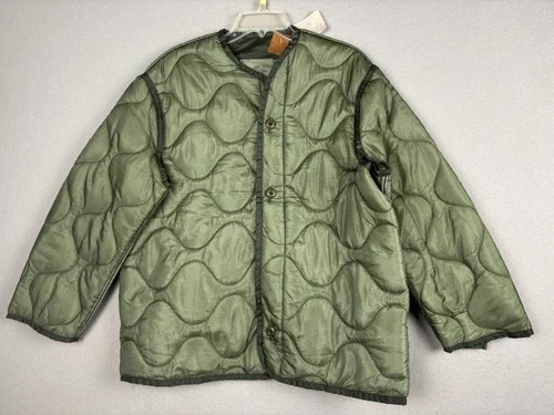 Vintage UNICOR Jacket Mens Medium Green Quilted Liner Cold Weather USGI Army - product listing photo