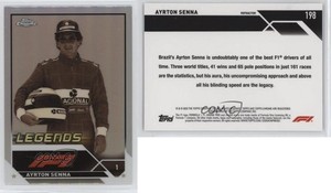 2023 Topps Chrome Formula 1 F1 Legends Refractor Ayrton Senna #198 HOF