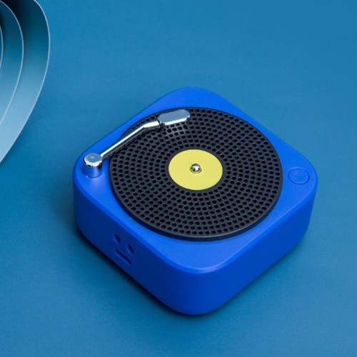 Mini haut-parleur Bluetooth rétro disque vinyle - audio portable sans fil avec USB et 6 - Photo 3 sur 8