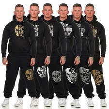 Herren Totenkopf Jogging Anzug Skull Hoodie Sweatshirt Hose Sportanzug S-4XL