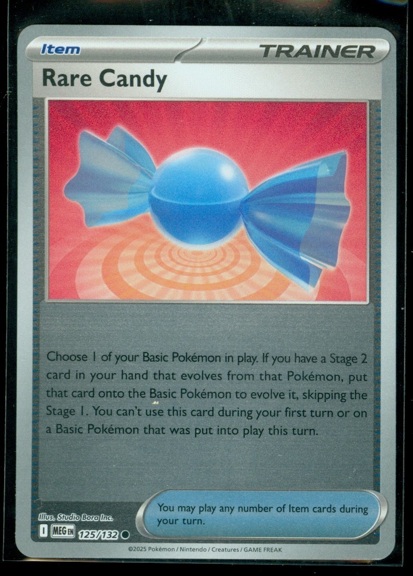 Pokemon RARE CANDY 125/132 - Mega Evolution - Rev Holo - MINT