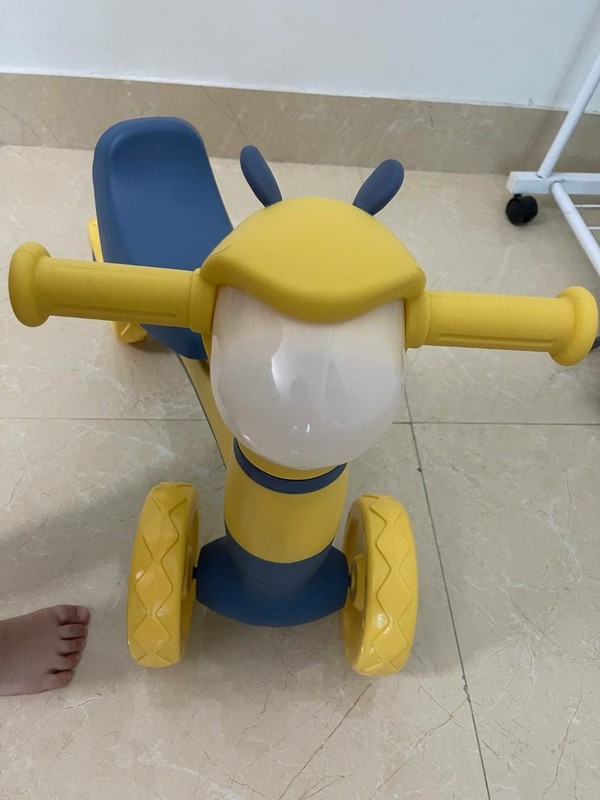 Yellow & Blue Kids 3-Wheel Ride-On Trike, Ages 1-3, Boys & Girls