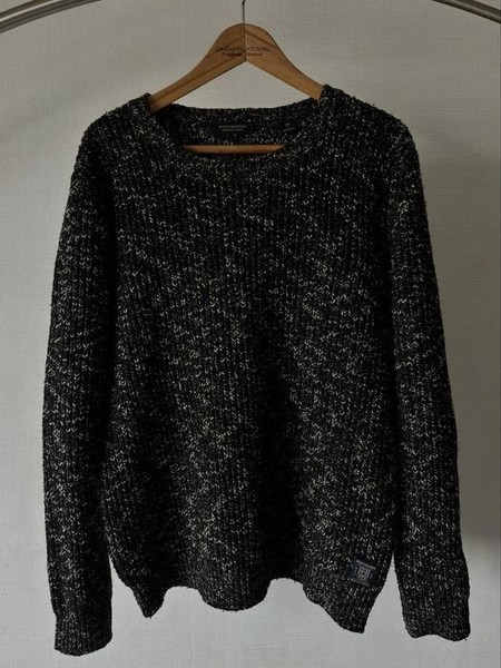 Men Scotch & Soda Sweater Black Cotton 40