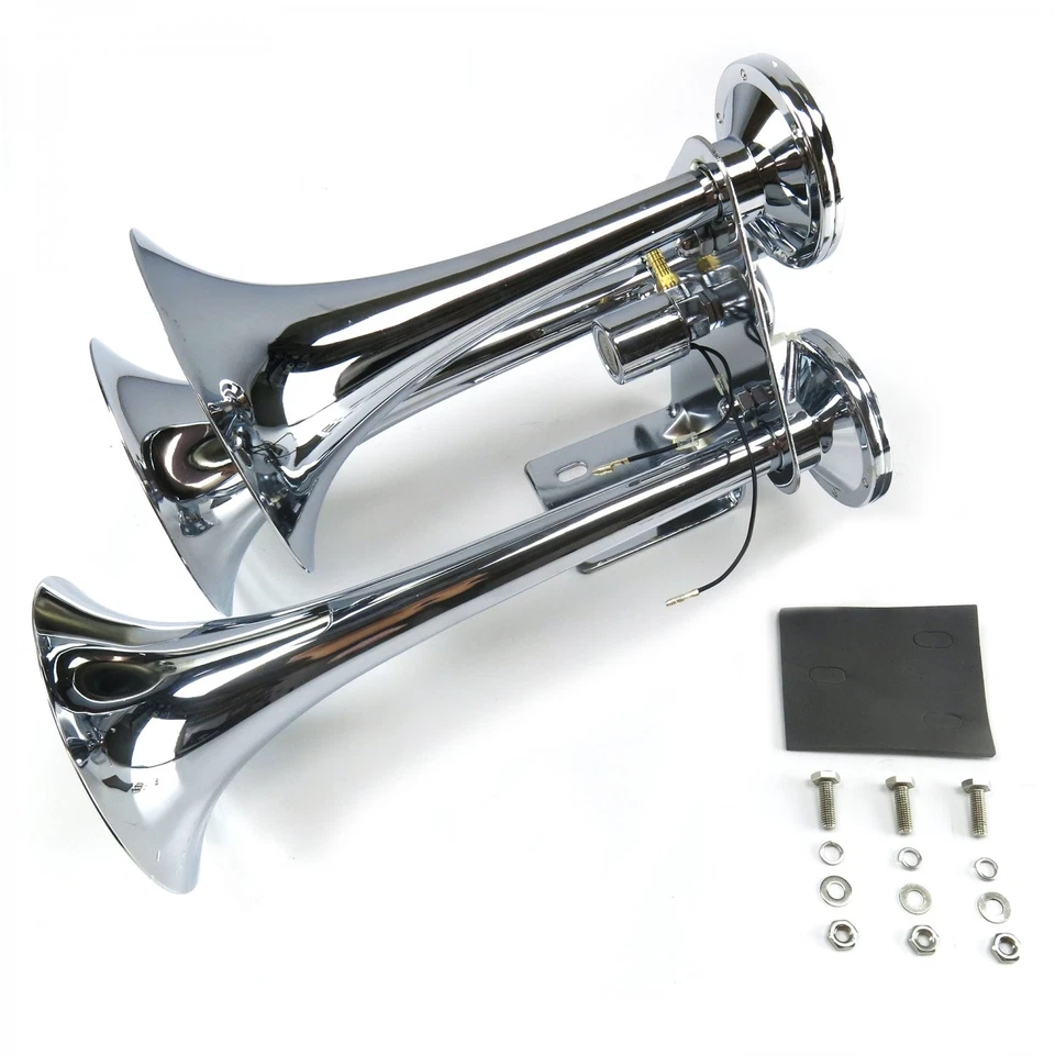 Bocina de tren apilada trompeta El Jefe 3 con bocinas de gatillo de válvula TRGH168 Foto 3 de 3