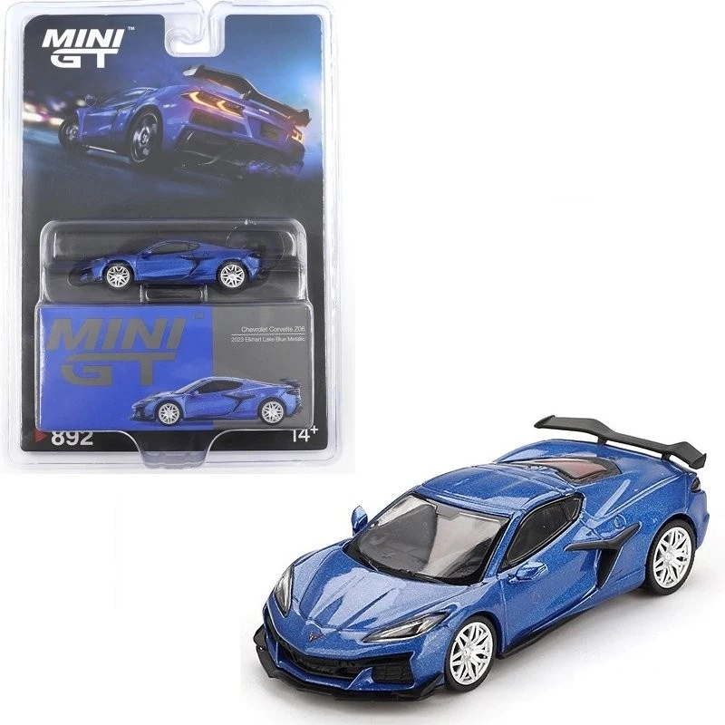 CHEVROLET Corvette Z06 - 2023 - Elkhart lake blue - MiJo - Mini GT 1:64 - Immagine 2 di 4
