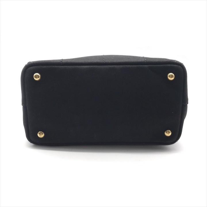 Good Condition PRADA Logo Canvas Canapa 2WAY Hand Shoulder Bag Black Brand Bag r thumbnail 4
