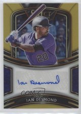 2021 Panini Select Signatures Gold Prizm 4/10 Ian Desmond #S-ID Auto 0c2