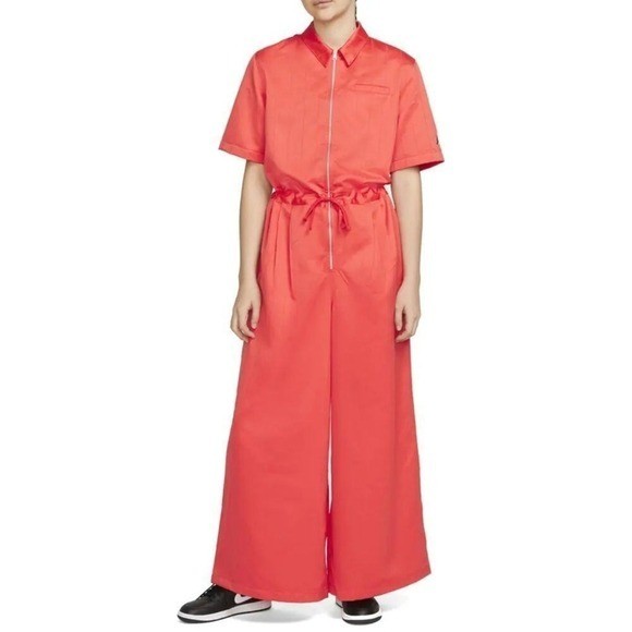Nike Jordan (Her)itage Women's Flight Suit romper jumpsuit red small med New! thumbnail 5