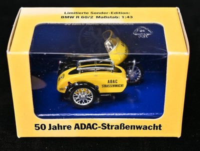 BMW R 60/2 Motorcycle with Sidecar 50 yr ADAC Straßenwacht 1:43 May Cheong