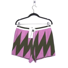 SER.O.YA NEW Beau Shorts Soft Terry Zig Zag High Waist Cheeky Casual Women's L