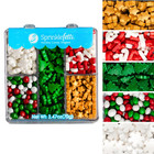 Christmas Sprinkle Tackle Box – 2.53 Oz | Festive Holiday Sprinkles with Gold St