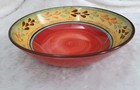 Casa Domani Tuscany Handpainted Ceramic Decorative Serving Bowl 28.5cm Across