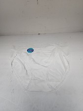 Vanity Fair Women's 13280 Flattering Lace Hi-Cut Brief Panty White Size 8/XL New