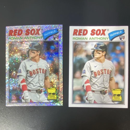 (2) Topps Heritage Roman Anthony Rookie RC Card Lot Boston Red Sox 2026