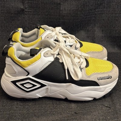 Umbra Women s Run Size 6 White Blazing Yellow Running Shoes Sneakers (S6)