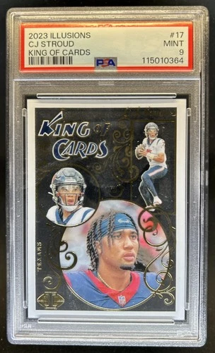 2023 Panini Illusions C.J. Stroud King of Cards Rookie RC #17 Texans PSA 9