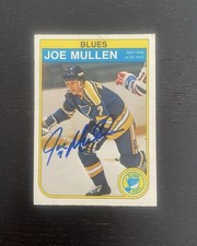 Joe Mullen Authentic Signed 1982-83 O-Pee-Chee Hockey RC Rookie Card. rookie card picture