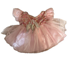 Build A Bear Ballerina Sparkle Dress Pink Ruffled Tulle Dance Costume Adorable