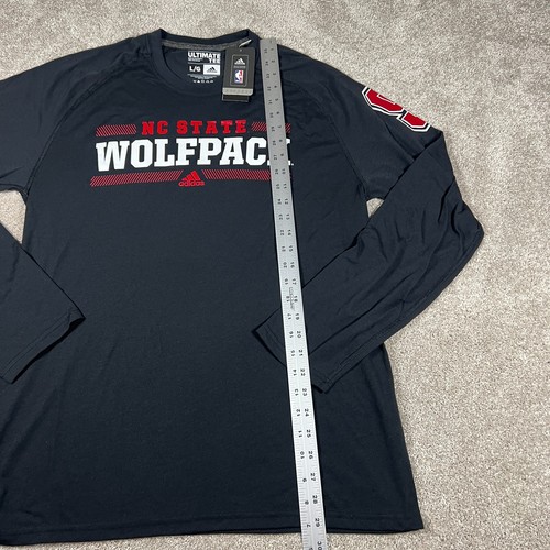 Adidas Mens Large Black Long Sleeve NC State Wolfpack Ultimate Tee Shirt NWT - Picture 10 of 10
