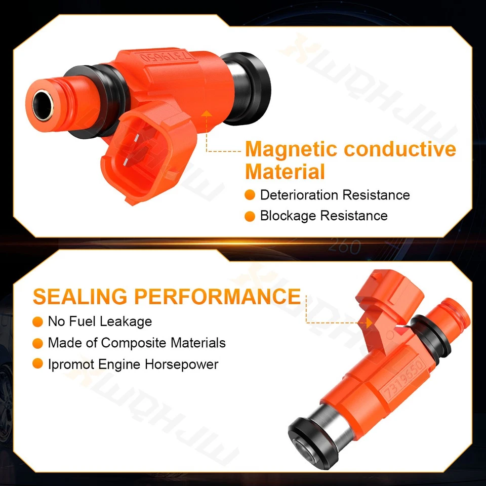 4×NEW Genuine Fuel Injectors Flow Matched For 2001-2005 Chrysler Sebring 3.0L - Image 3 of 4