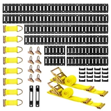 Uimoso E-Track Tie-Down Rail Kit with 8 Rails and 36 Accessories