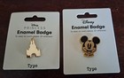 RARE Disney "Castle" and "Mickey" Enamel badge/pins. Typo. Oct 2019. NEW
