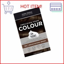 John Frieda Precision Foam Colour, Medium Natural Brown 5N, Full-coverage Hair C