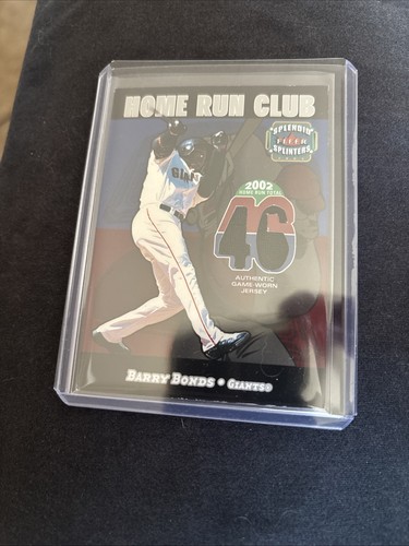 2003 Fleer Splendid Splinters Home Run Club Barry Bonds Game Worn Jersey /599 - Picture 3 of 4